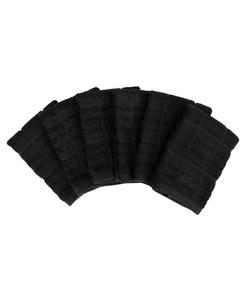 Набор из 6 однотонных тканых кухонных полотенец All-Clad, Black