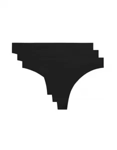 Черные невидимые стринги из смеси полиамида OYSHO 3