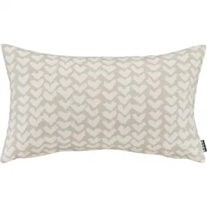 Декоративная подушка White Heart с сердечками, наволочка с наполнителем, 1 штука H.O.C.K., Beige/natur + Herzen