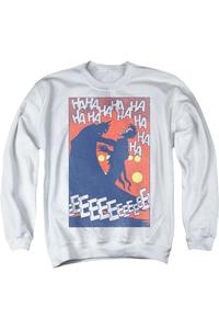 Толстовка Batman Punchline для взрослых с круглым вырезом Gildan, белый