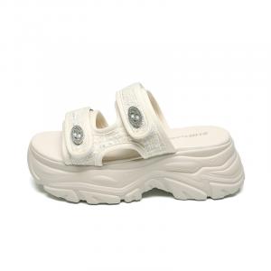 Женские кожаные тапочки-слайды со стразами, тихие и устойчивые к запахам ZHR, Beige