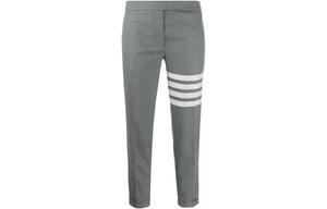 Серые укороченные брюки с завышенной талией THOM BROWNE