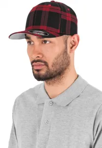 Кепка в клетку Flexfit, Blk/Red