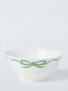 Фарфоровая миска для хлопьев Flora Bow John Lewis, 15cm, Green