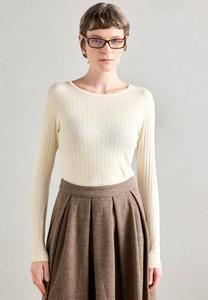 Топ Marc O'Polo ROUND NECK LONG SLEEVE, Raw Cream/Off-White