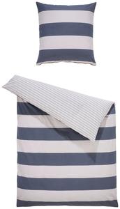 Двустороннее постельное белье Tom Tailor, 135x200 см, песочный/темно-серый