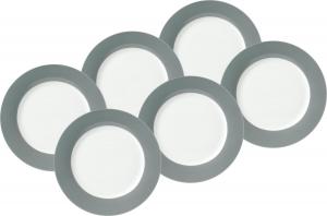 Набор десертных тарелок vario 6 предм Van Well, серый/белый