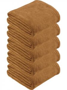 Redbest  Пледы из флиса и микрофибры, комплект из 5 штук, цвет Amarillo, коньячный
