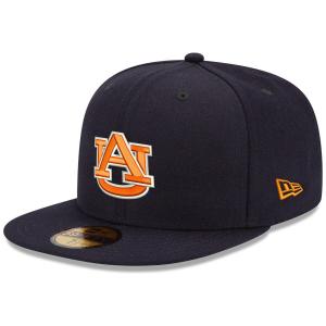 Облегающая шляпа New Era Auburn Tigers Navy 59Fifty