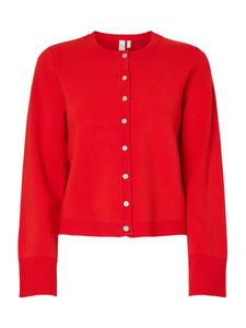 Вязаный кардиган YAS ELENA, красный