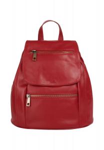 Рюкзак City, натуральная кожа, сделано в Италии Samantha Look, красный