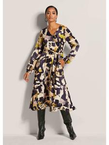 MADELEINE Платье с поясом, черное/разноцветное