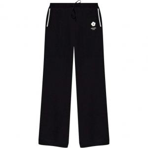 Брюки широкие с вышитым логотипом KENZO, черные
