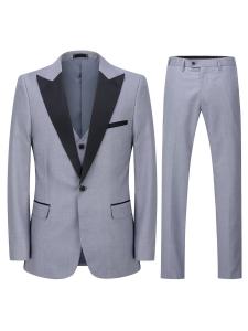 Приталенный костюм Youthup, светло-серый