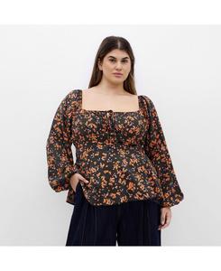 Топ Gigi с длинными рукавами и цветочным принтом больших размеров CITY CHIC, Baby bunch