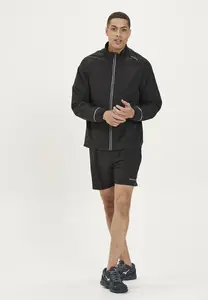 Беговая куртка ENDURANCE "Lessend" со светоотражающими элементами, черный