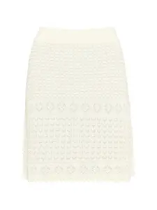 Юбка мини Angela в технике кроше Eres, бежевый