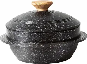 Сковорода из литого алюминия - подходит для индукционных плит - 18 см - черная - антипригарное покрытие Markenlos