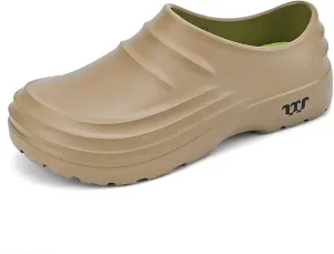 Армадилло Сабо Садовая Обувь для Женщин и Мужчин, Нескользящие Рабочие Туфли, Женская Обувь для Общепита, Обувь Шеф-Повара для Мужчин, Водонепроницаемые, Маслостойкие, С Поддержкой Свода Стопы, Широкая Размерная Сетка, Легкие, Унисекс Baimiu, хаки