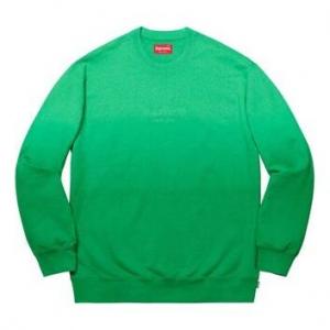 Толстовка ss19 dipped crewneck green round neck long sleeves Supreme, зеленый