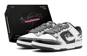 Dunk Couple's, Yin And Yang, Ink Spills, Fashion Versatile, Street Graffiti Low top Skateboard Shoes Men's Nike, черный