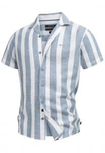 Рубашка на пуговицах классического кроя INDICODE JEANS Bravida , Blue/White