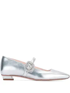 Туфли с кристаллами Roger Vivier, серебяный