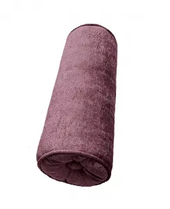 Декоративная подушка-валик для поясницы и шеи Delmonico из шенилла, 7x18 дюймов Edie@Home, berry