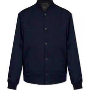 Куртка-бомбер на пуговицах Theory, marine синий