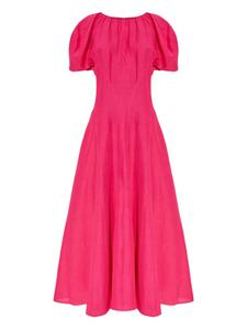 Платье миди Tory Burch с рукавами-фонариками, розовый