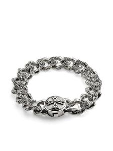 Большой браслет-цепочка с цветочным узором Emanuele Bicocchi, серебряный