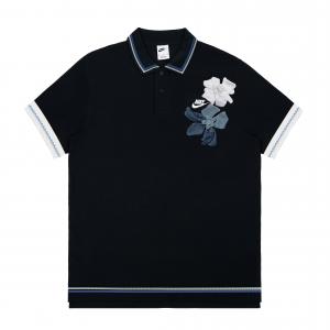 Nike Рубашки-поло унисекс, черные, с воротником-поло, умеренно прямой крой