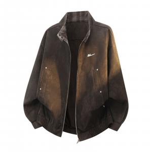 Куртка женская Stand Collar Moderate Workwear WARRIOR, темно-коричневый[free diy brand merch]