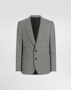 Легкий однобортный пиджак в клетку glen sicilia Dolce & Gabbana, мультиколор