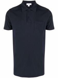 Sunspel рубашка поло Riviera с накладным карманом, синий