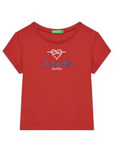 Футболка обычного кроя 3I1XG10J2 United Colors Of Benetton, красный