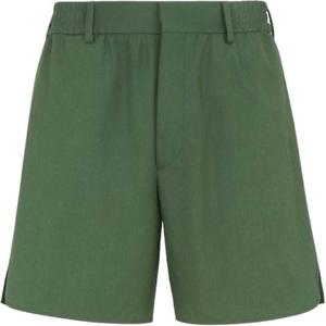 Бермуды с эластичным поясом FENDI, зеленый