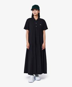 Платье-поло с заниженной талией. Макси-платье.