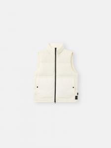 Жилет с водоотталкивающей отделкой и карманами на кнопках Stone Island G100017 MATT RIPSTOP CORDURA ADVANCED FABRICS, слоновая кость