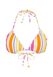 Лиф бикини с треугольными узорами и рюшами CHIEMSEE, цвет White Orange