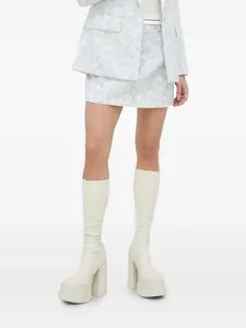 Мини-юбка с цветочным принтом Miss Sixty, синий