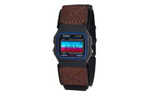 CASIO Retrofit Series Quartz Movement Nylon Leather Strap Watch Men's Watches Black Dial