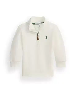 Детский свитер с воротником-стойкой для мальчика Polo Ralph Lauren, белый