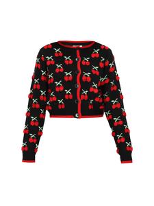 Женский кардиган черного и красного цвета myMo