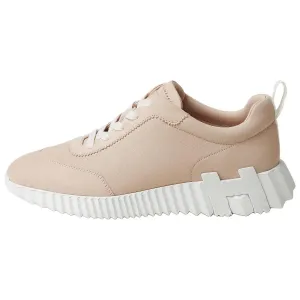 HERMES Bouncing Low top повседневные туфли 4см женские светло-розовые
