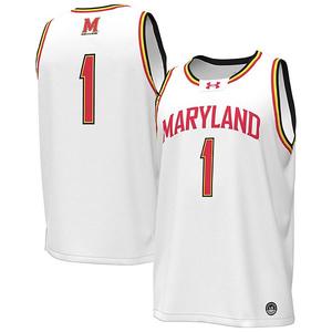 Мужская баскетбольная форма Maryland Terrapins #1 белая Under Armour