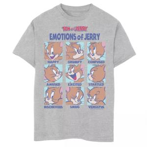 Футболка Tom & Jerry Emotions Of Jerry Box Up для мальчиков 8–20 лет с рисунком Licensed Character