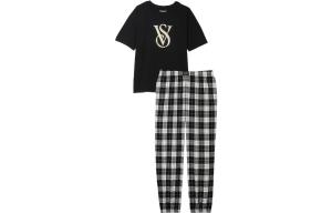 Женский пижамный комплект Victoria's Secret, цвет Black/White Checked