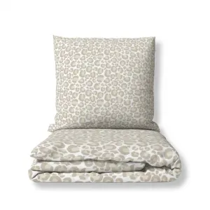 Фланелевое постельное белье Leo Winter, белое/бежевое/коричневое, с анималистичным принтом, приятное и мягкое. TRAUMHELDEN