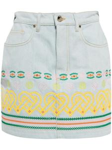 Юбка мини с вышивкой Casablanca, синий